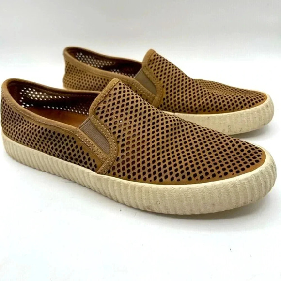 Frye Shoes - Frye Shoes | Frye Camille Perforated Slip On Sneakers Size 7| Color: Tan
